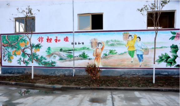 理县乡镇文化墙 乡风文明焕发新活力